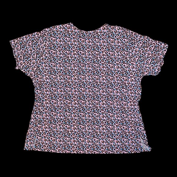 Vera Bradley Women's Pink Floral Print V-Neck Scrub Top XL - Picture 2 of 7